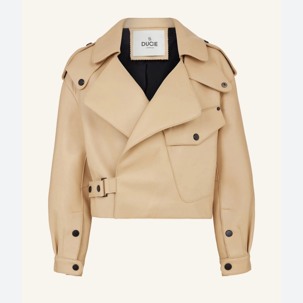 Ducie London Tan Leather Jacket L